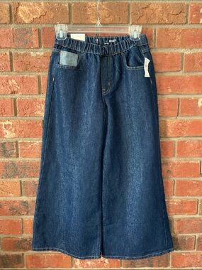 GAP Girls Sparkly Denim Baggy Wide Leg Jeans